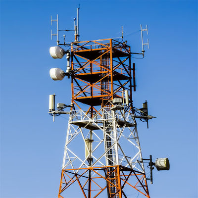 Platform Kerja Tenaga Surya Pangkalan Komunikasi GSM Antenna Menara 4 Kaki Menara Rangka Baja