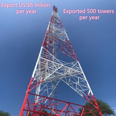 5 10 15 20 25 30 M Self-supporting Galvanized Angular Steel 3 Legged Tower