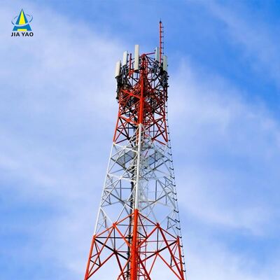 Menara kisi baja sudut empat kaki untuk telekomunikasi