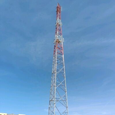 16 26 36M Sinyal Terintegrasi 3 Kaki Tubular Baja Galvanis Luar Ruangan 5G 4G Radio Satelit Wifi Menara Telekomunikasi