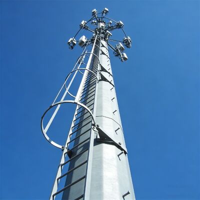 16 24 32M Monopole Estetika Perkotaan Baja Galvanis Mandiri Luar Ruangan 5G 4G Menara Telekomunikasi Lanskap Satelit