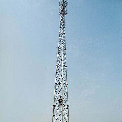 20-110m Baja tahan angin 3 kaki tabung Menara telekomunikasi perakitan cepat untuk membangun jaringan daerah terpencil