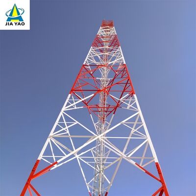 Menara Baja Sudut Berkaki 3 Galvanis 33M 45M 60Meter Untuk Penerapan Taman Logistik 5G
