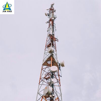 Menara Baja Sudut Berkaki 3 Baja Q355 35M 46M 62Meter Q355 untuk Cakupan Sinyal Area Perbatasan