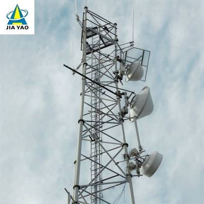 Menara Kisi Baja Tubular Berkaki 3 Tugas Berat untuk Komunikasi Area Pertambangan Jarak Jauh Stasiun Pangkalan 4G 5G Q345B Tiang Tahan Angin Galvanis DIP Panas