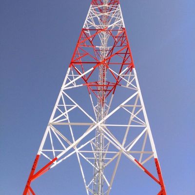 Hot Dip Galvanized Self-Supporting Radio Tower 5km Wifi GSM Telepon Satelit Menara Radio Microwave