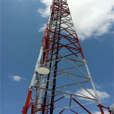 Menara Telekomunikasi yang Mendukung Diri 3 Kaki Menara Rangka Baja Sudut Tiga