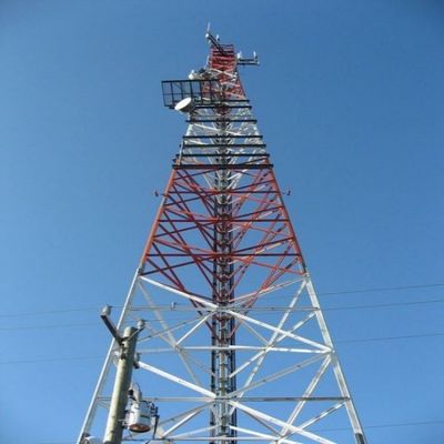 Struktur rangka Bolt tangga 4 kaki Menara kisi 5-200M Tinggi