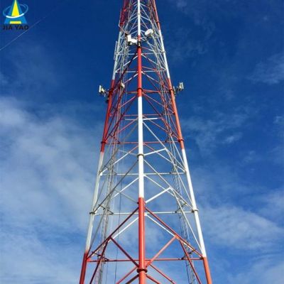 15M 20M 30M 45M 50M 3/4 Kaki Komunikasi Tubular Antenna Mast Menara Baja Sudut