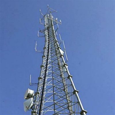 10 - 60M Galvanized Tubular Steel Tower Wifi Signal Bts Televisi 3 Kaki Tubular Steel Tower