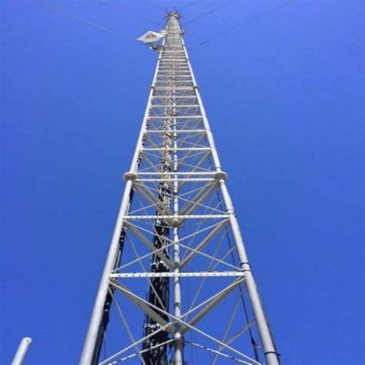 10 - 60M Galvanized Tubular Steel Tower Wifi Signal Bts Televisi 3 Kaki Tubular Steel Tower