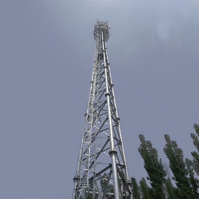 Menara 3 Kaki Tubular Steel Mobile Network Menara Transmisi Radio Sinyal 4G 5G