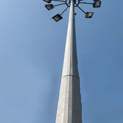 Baja 20 Meter Gsm Monopole Steel Tower Menara Komunikasi Untuk Dijual Q345B/A572