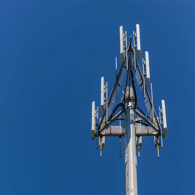 Iso 1461 15 20 30 40 50 M Meter 4G 5G Stand Cell Signal Pole Climbing Ladder Self SupportingB Monopole Antenna Tower