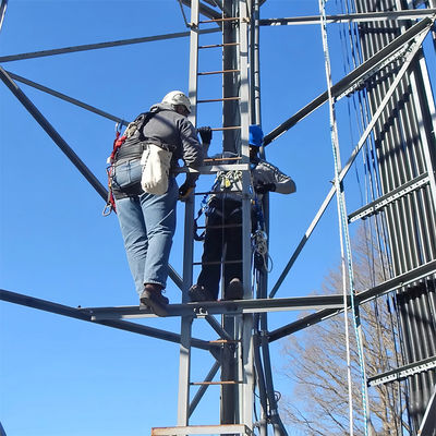 50m Microwave Antenna Self-supporting Tower Lattice Desain 3 Legged Telecommunication Steel Tower