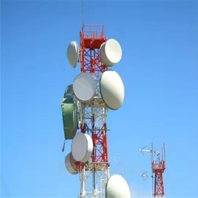 Menara Tiga Kaki Segitiga Berdiri Bebas Jaring Menara Sel Galvanis Menara Antenna Baja