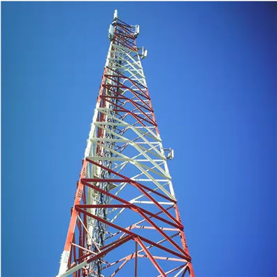 45 60 derajat Sudut Telecom Antenna Menara 3 Kaki 4 Kaki Sudut Mendukung Diri Lattice Menara