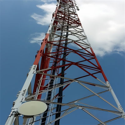 10 - 60 Meter Internet 5G Menara Telekomunikasi yang Mendukung Diri Antenna Menara Berkaki 3