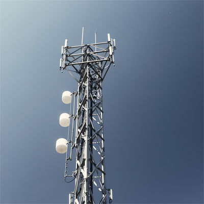 GB ANSI TIA-222-G Standar Q235 Q345 Antena Telekomunikasi Menara 3leg 60m Radio Microwave