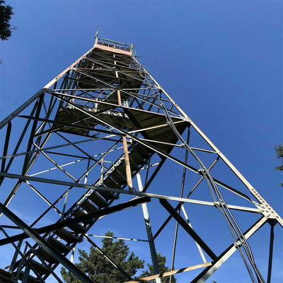 Perlindungan Petir Baja Galvanized Forest Menara Penjaga Menara Penjaga 15m - 50m