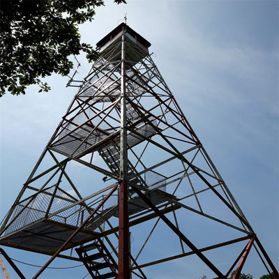 Perlindungan Petir Baja Galvanized Forest Menara Penjaga Menara Penjaga 15m - 50m