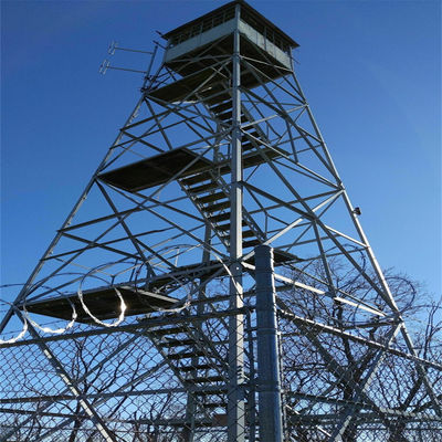 Perlindungan Petir Baja Galvanized Forest Menara Penjaga Menara Penjaga 15m - 50m