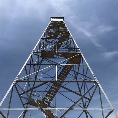 Perlindungan Kebakaran 4Kaki Menara Penjaga Keamanan Sudut Baja Menara Penjaga Sistem Pemantauan