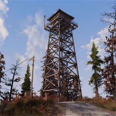 Perlindungan Kebakaran 4Kaki Menara Penjaga Keamanan Sudut Baja Menara Penjaga Sistem Pemantauan