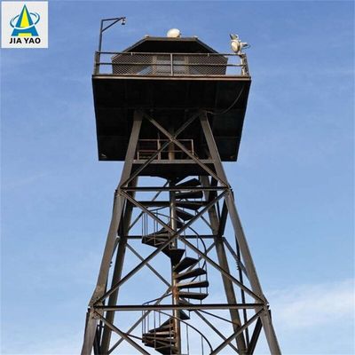 Menara pengamatan Jati platform baja sudut Gunung hutan prospek Menara api
