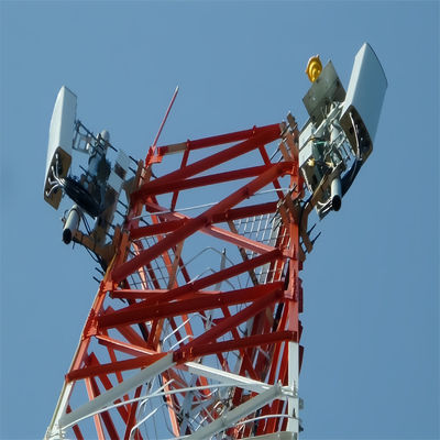30M 40M 50M 3 Leg Self Supporting Tower Komunikasi ISP Penyedia Layanan Internet 4G 5G Menara