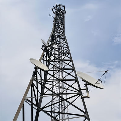 45 60 derajat Sudut Telecom Antenna Menara 3 Kaki 4 Kaki Sudut Mendukung Diri Lattice Menara