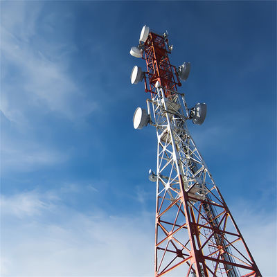 120m Hot Dip Galvanized Steel Antenna Produsen Radio Cellular Lattice 4 Legged Angular Steel Tower