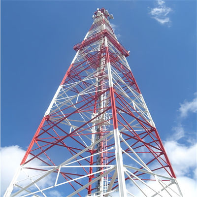 100 Meter Tipe Frame Struktur Bolt Ladder Harga Bolt Lightning Rod 4 Leg Angular Lattice Komunikasi Telekomunikasi Menara Baja