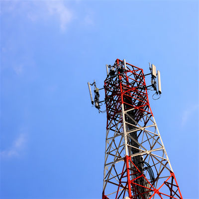 100 Meter Tipe Frame Struktur Bolt Ladder Harga Bolt Lightning Rod 4 Leg Angular Lattice Komunikasi Telekomunikasi Menara Baja
