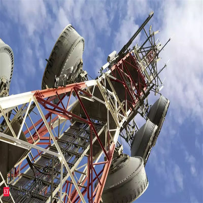 5G Jaringan Wifi Antenna Base Station Standing Self Antenna Menara 4 Kaki Cellular Outdoor TV Tower