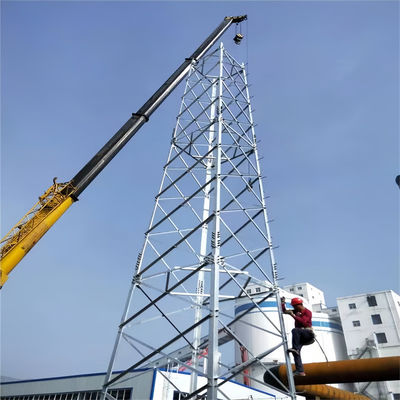 Self Standing Lattice Steel Microwave Radio Wifi Telekomunikasi 4 Leg Angle Cell Tower Dan Lattice Mast Untuk Dijual