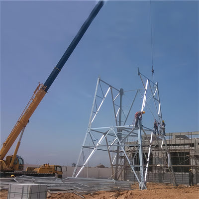 Self Standing Lattice Steel Microwave Radio Wifi Telekomunikasi 4 Leg Angle Cell Tower Dan Lattice Mast Untuk Dijual