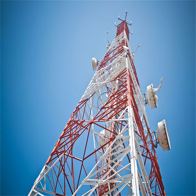 Self Standing Lattice Steel Microwave Radio Wifi Telekomunikasi 4 Leg Angle Cell Tower Dan Lattice Mast Untuk Dijual