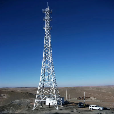 Menara Truss Baja Struktur Gsm kerucut Telekomunikasi Menara Baja Sudut 4 Kaki