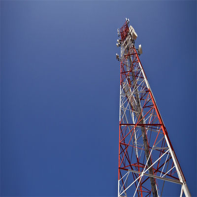 Produsen 4 kaki Baja Pylon 5km Wifi Transmitter Dan Penerima Angular Lattice Microwave Wireless Support Radio Tower
