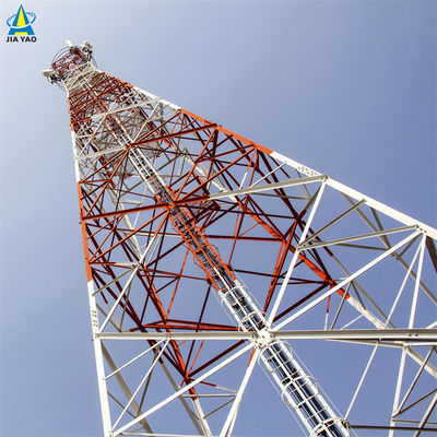 Produsen 4 kaki Baja Pylon 5km Wifi Transmitter Dan Penerima Angular Lattice Microwave Wireless Support Radio Tower
