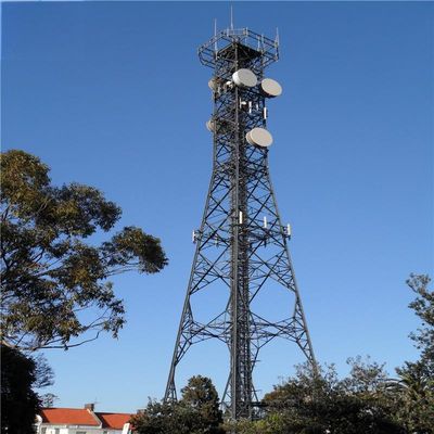 50m Baja Tenaga Surya TV Satelit Microwave Lattice Menara Mast 50km Internet Signal Radio Menara Telekomunikasi