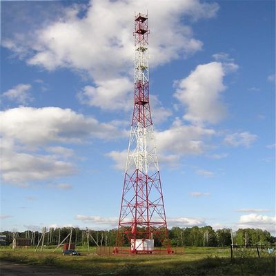 50m Baja Tenaga Surya TV Satelit Microwave Lattice Menara Mast 50km Internet Signal Radio Menara Telekomunikasi