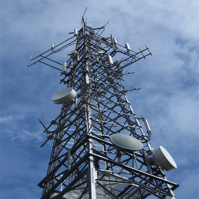Hot Dip Galvanized 3 /4 Leg Lattice Menara Telekomunikasi Tubular Telekomunikasi Angular Antenna Mast Menara