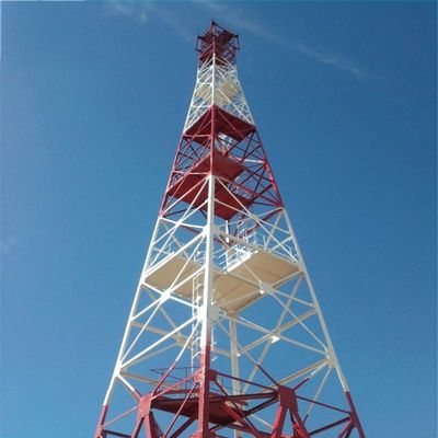 60 derajat Sudut 4 kaki Sudut Mendukung Diri Lattice Menara Komunikasi Baja Menara