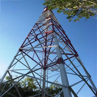 60 derajat Sudut 4 kaki Sudut Mendukung Diri Lattice Menara Komunikasi Baja Menara