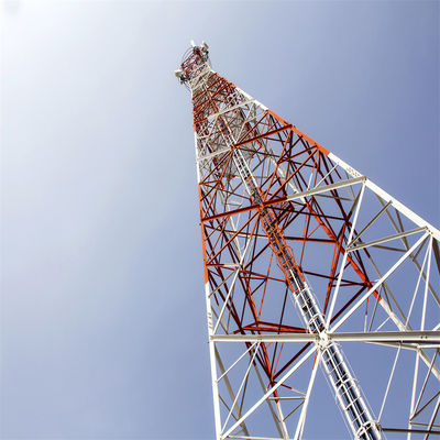 60 derajat Sudut 4 kaki Sudut Mendukung Diri Lattice Menara Komunikasi Baja Menara