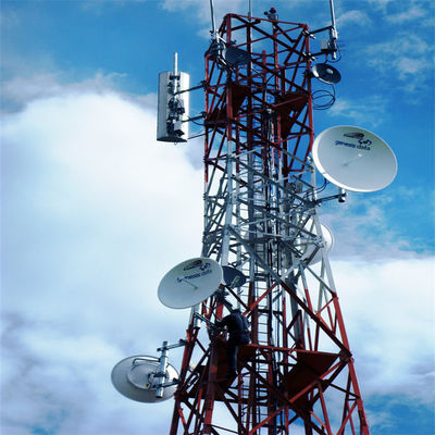 4 Kaki Galvanized Self-supporting Telecom Tower Angle Steel Lattice Tower ASTM A123/ ISO 1461