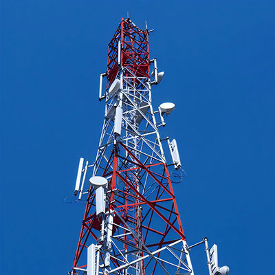 4 Kaki Galvanized Self-supporting Telecom Tower Angle Steel Lattice Tower ASTM A123/ ISO 1461