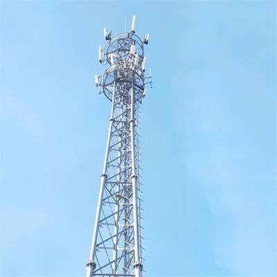 Self Supporting Hot-Dip Galvanized Digital TV Receiver Cell Radio Telecom Wifi Antenna Menara tiang baja segitiga